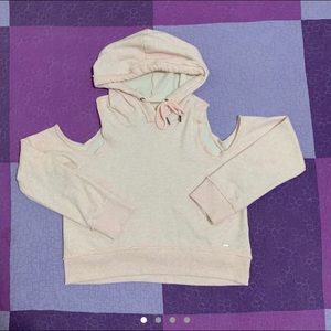 Pink Hollister Cold Shoulder Hoodie